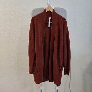 lululemon athletica Brick Red Open Cardigan